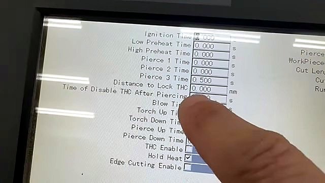 Plasma THC Ignition/Pierce timing menu during integration (SKU ask)