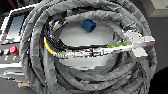 Silver QBH handheld head on grey umbilical coil (wattage open)