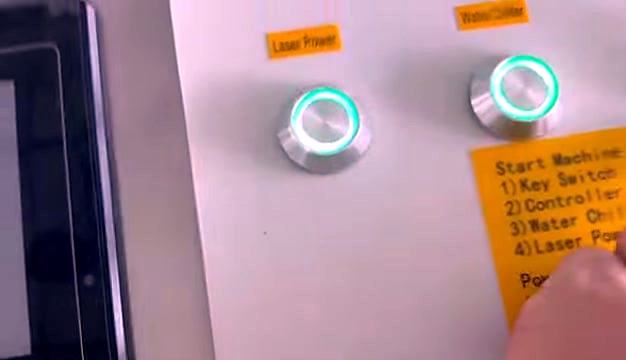 Laser Power physical buttons + Start Machine sticker (SKU ask)