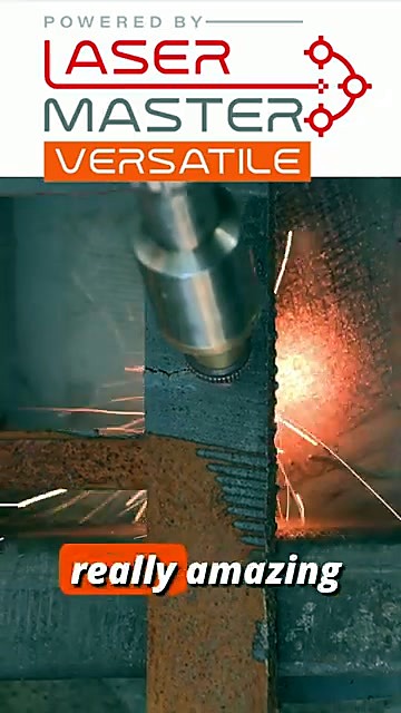 Laser Master Versatile logo over spark weld (family locked)