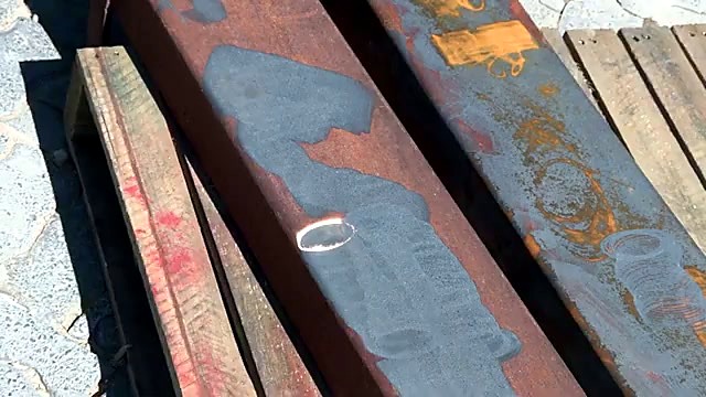 Wide beam cleaning rust on HSS beam (SKU ask)