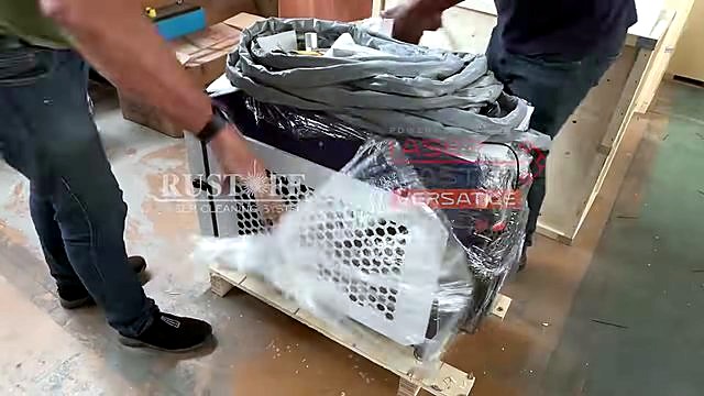 RUSTOFF white/blue cabinet unbox on pallet (SKU ask)