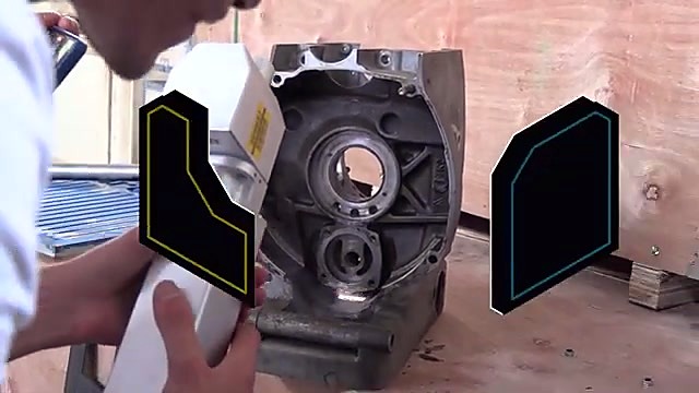 Handheld white gun on dark casting (SKU ask)