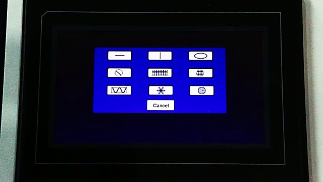 Wobble type pattern selection grid on touchscreen (SKU ask)