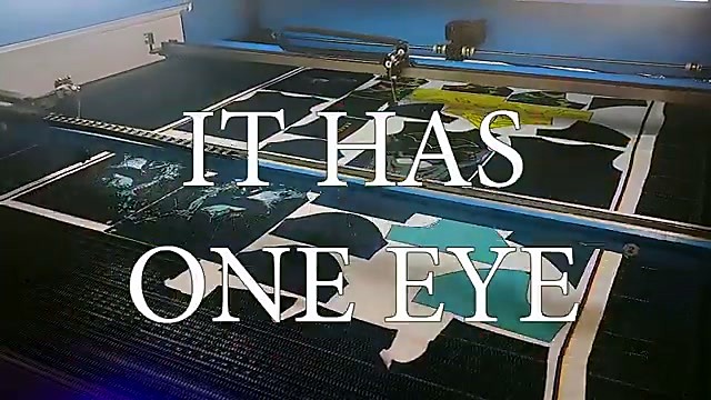 Gantry over fabric — Cyclops vision 'one eye' cue (SKU ask)
