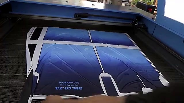 MorCUT mesh conveyor bed + am.co.za fabric brand (SKU ask)