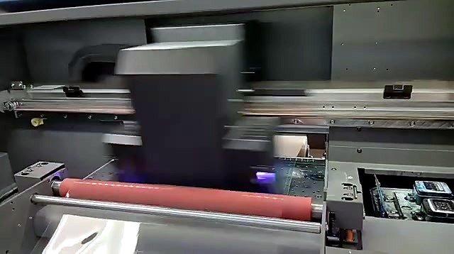 Carriage pass with UV LED curing