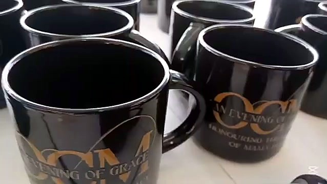 Black mug AN EVENING OF GRACE gold apply (SKU ask)