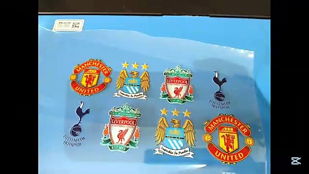 EPL football crest sheet on clear film (SKU ask)