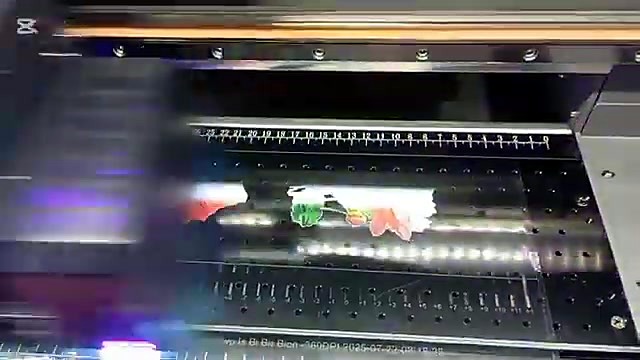 UV purple cure over clear film + orange roller (SKU ask)