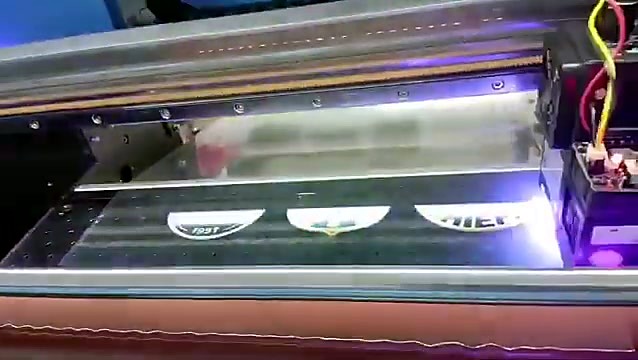 Soccer badge stickers printing under UV lamp