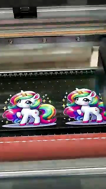 Twin unicorn stickers on clear film (SKU ask)