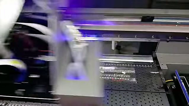 Print carriage with ribbon cables over film bed (SKU ask)