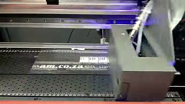 am.co.za printed on film during UV DTF pass (SKU ask)