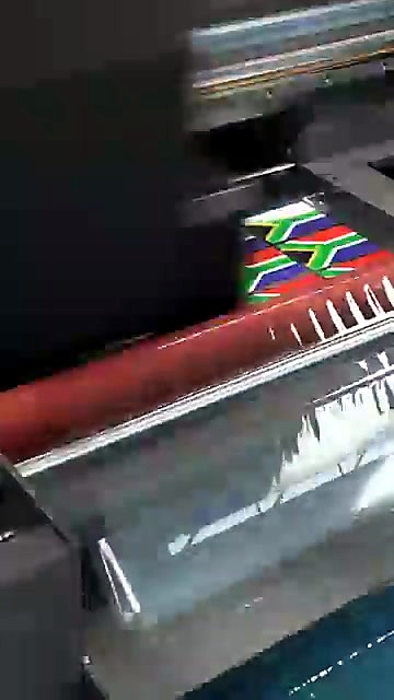 CLEAR UV-DTF head printing SA flags on clear roll film (SKU ask)