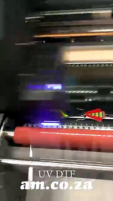 UV cure + red roller printing motif film (SKU ask)