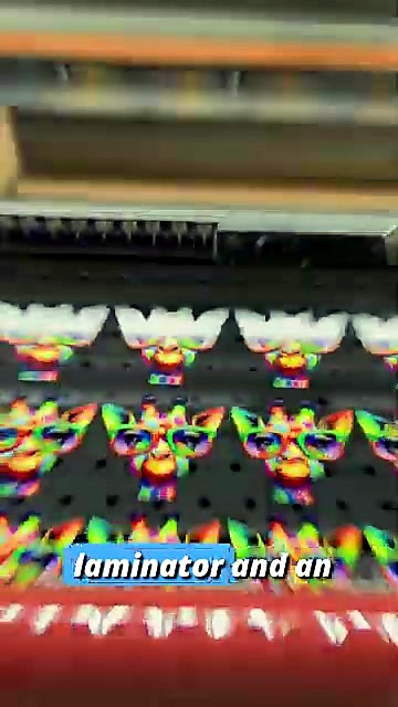 Colourful owl graphics printing on UV-DTF film (SKU ask)