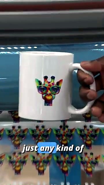 Giraffe UV-DTF transfer on white ceramic mug (SKU ask)