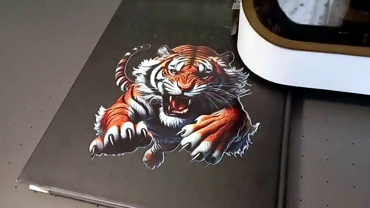 Finished tiger UV print on notebook (SKU ask)