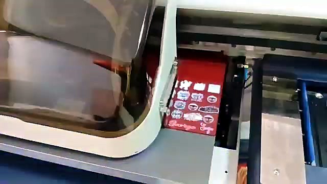 Amber UV shield over red acrylic sticker sheet (SKU ask)