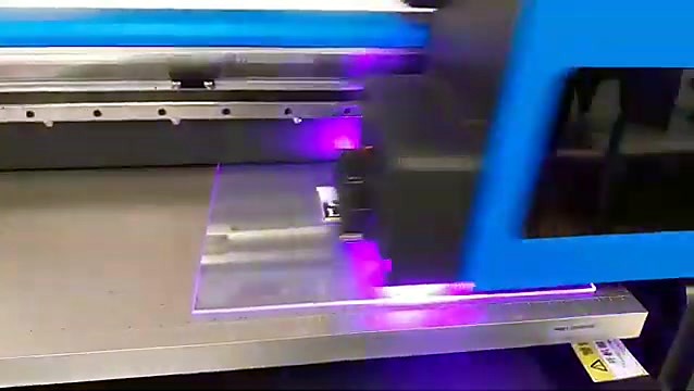 Product in use densify — purple UV cure glow (SKU ask)