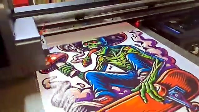 Near-finished zombie skateboard art (SKU ask)