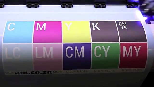 Color calibration sheet with am.co.za footer (SKU ask)