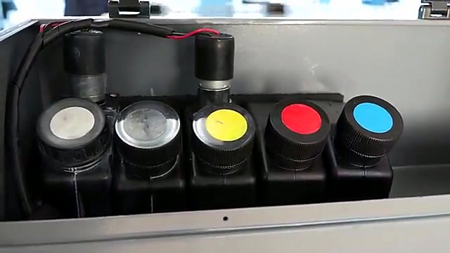 Side ink bottle rack color-coded caps (SKU ask)