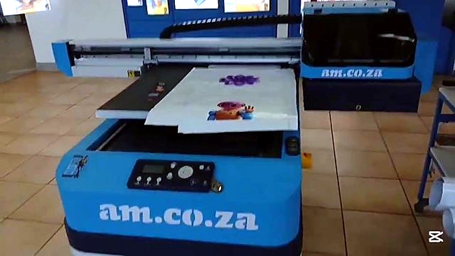 Wide am.co.za cyan-blue FlatPRINT chassis + front LCD panel (SKU ask)