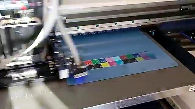 Colour calibration grid on blue plastic (SKU ask)