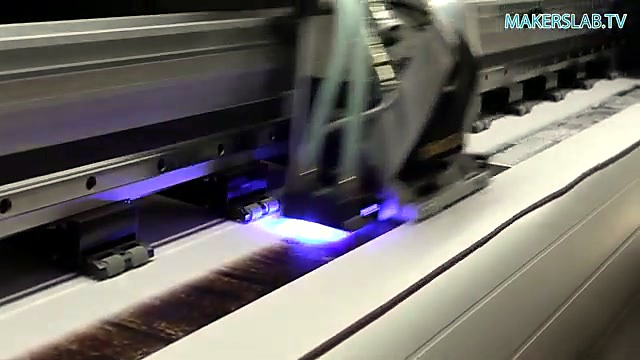 Print-head UV-LED blue cure glow mid-print (SKU ask)