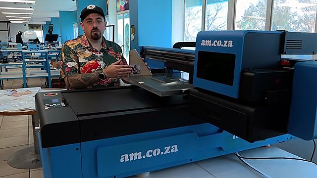 Wide am.co.za blue FlatPRINT chassis + e-stop panel (SKU ask)