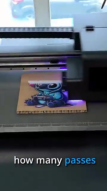 Stitch cartoon UV print on honeycomb cardboard (SKU ask)