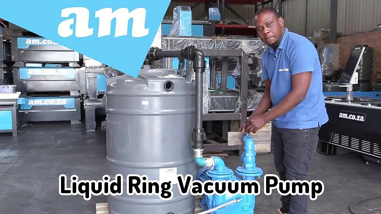 YouTube thumb — liquid ring vacuum pump tank setup (SKU ask)