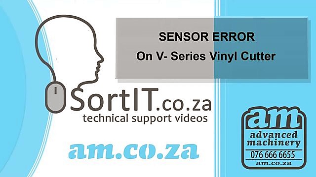 SortIT SENSOR ERROR on V-Series title card