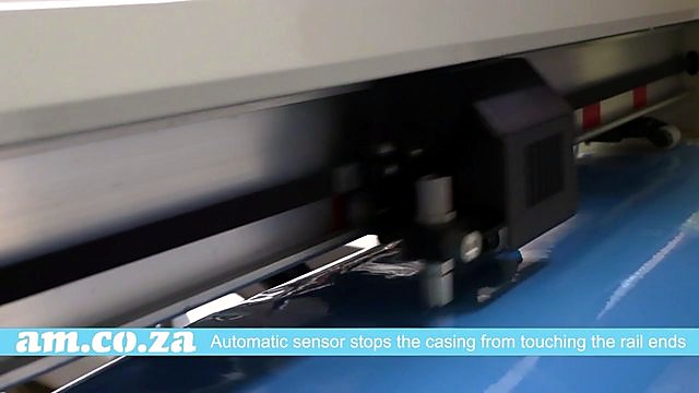 Carriage near rail end; automatic sensor overlay (SKU ask)