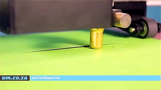 Blade holder over neon green vinyl (SKU ask)
