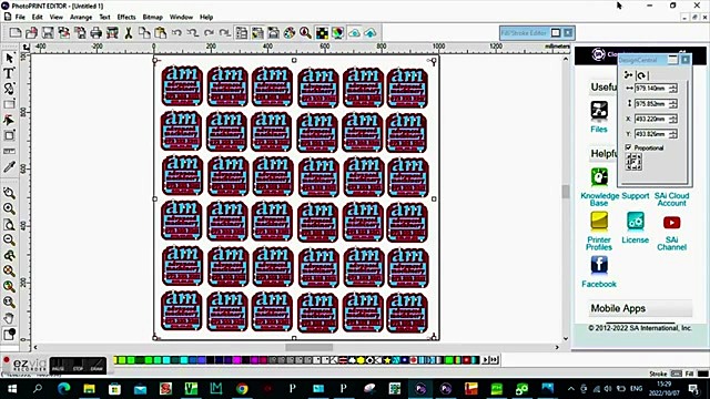 PhotoPRINT EDITOR nested am.co.za sticker grid (SKU ask)