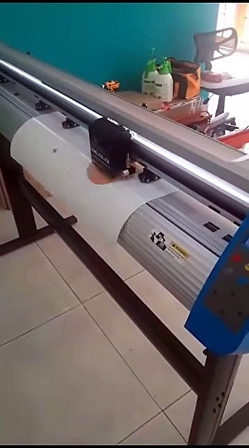 AM.CO.ZA carriage cutting white vinyl on silver chassis (SKU ask)