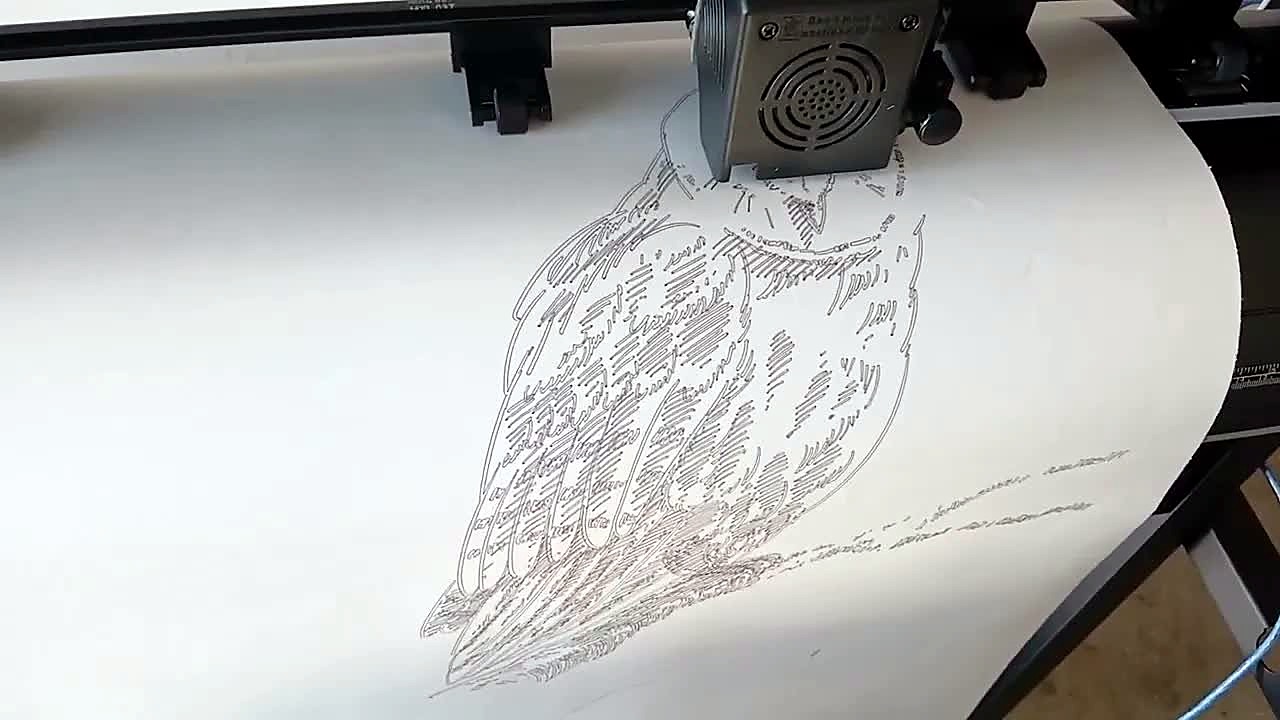 V4-B1350 Vinyl4 Business owl pen-draw (title SKU ask)