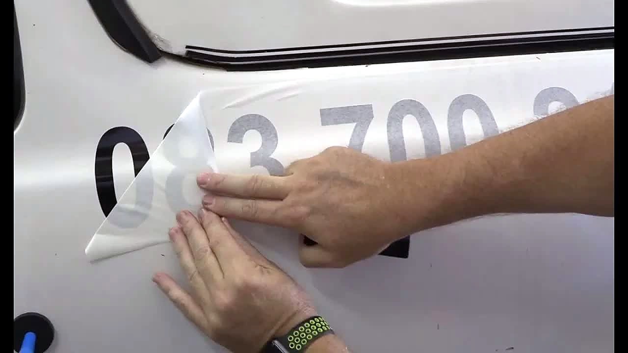 Vinyl cut+laminate car sticker thumb (SKU ask)