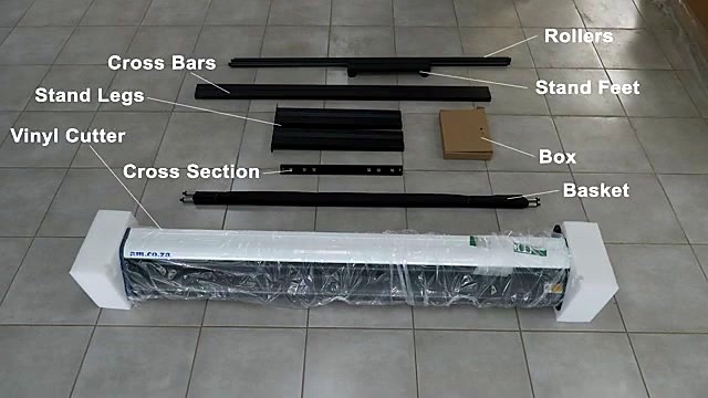 Vinyl4 Business stand parts knolling labeled (SKU ask)
