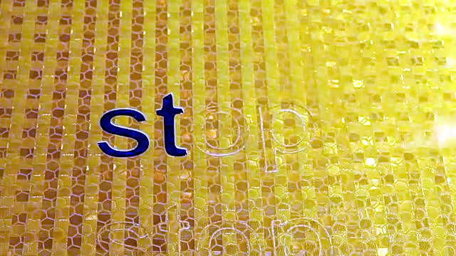 STOP sign cut in yellow reflective (SKU ask)