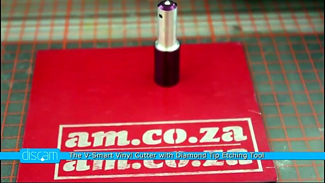 Finished am.co.za engraving on red plate (SKU ask)