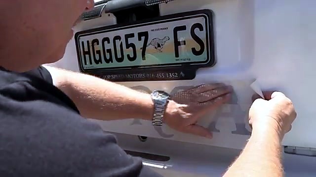 CORSA lettering on bakkie tailgate (SKU ask)