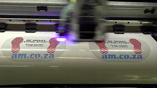 LF print social-distance stickers on roll (SKU ask)