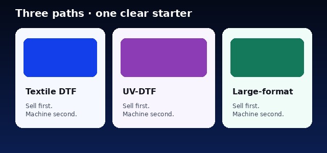 Three printer paths