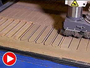 Parallel groove furniture cut