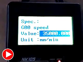 Feed rate and spindle change