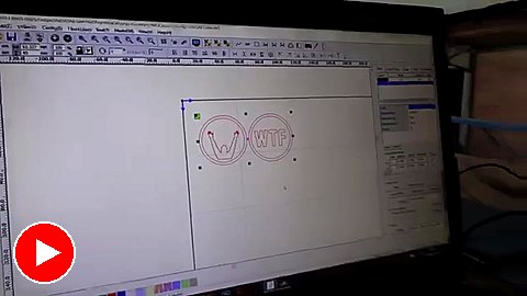 RDWorks coin layout on monitor
